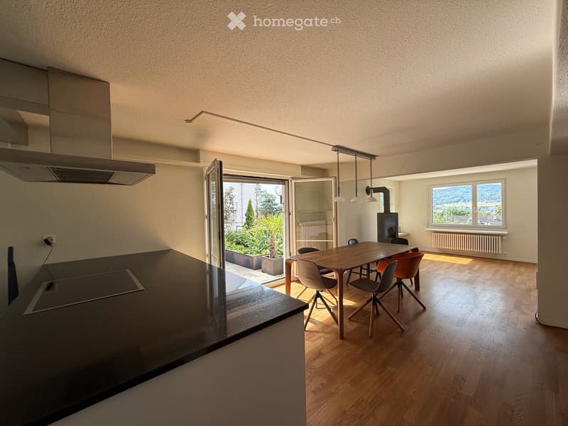 Küche / Wohnzimmer mit Schwedenofen