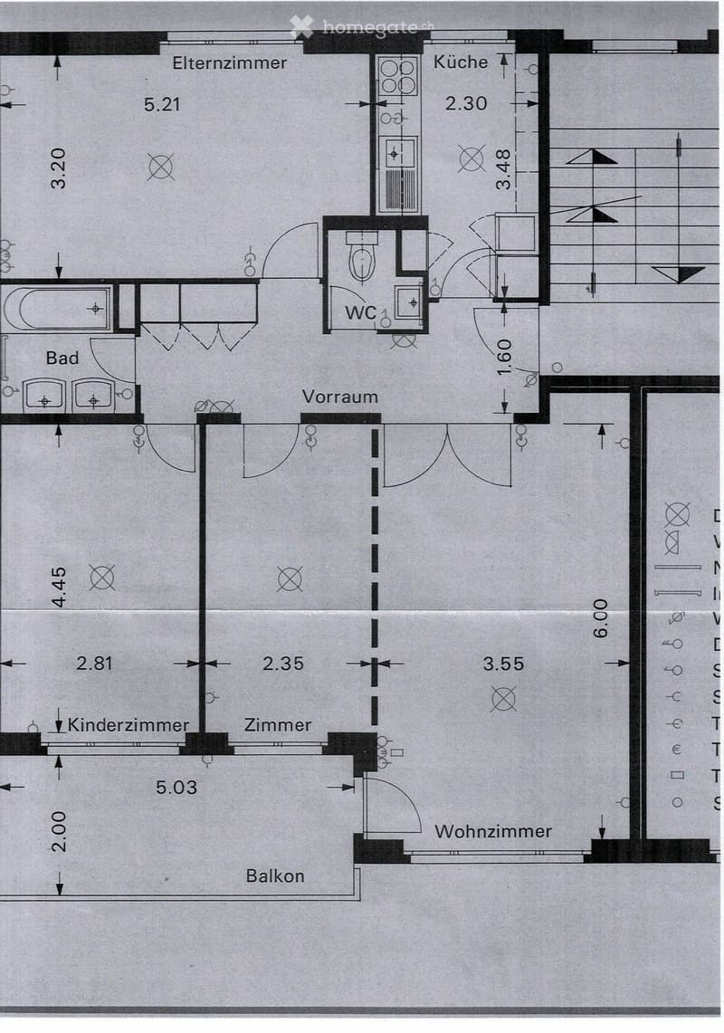Floor plan showing a living room, kitchen, bedroom, bathroom, hallway, and balcony.