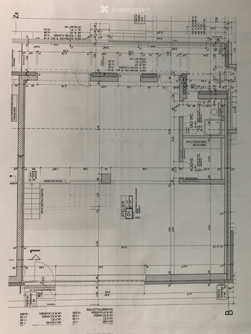 Floor plan of a residential building showing multiple rooms, including a living room, kitchen, bedrooms, bathrooms, and a balcony.