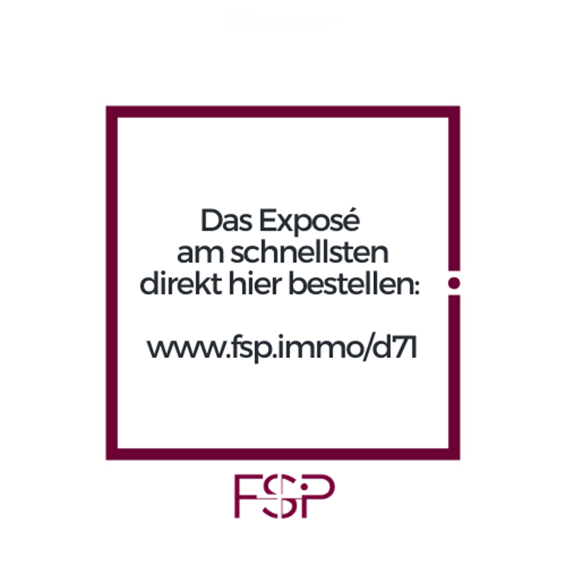 Promotional image with text in German, featuring a website URL and logo.