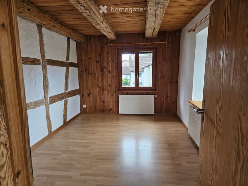 wooden ceiling, wooden walls, wooden floor, window, radiator
