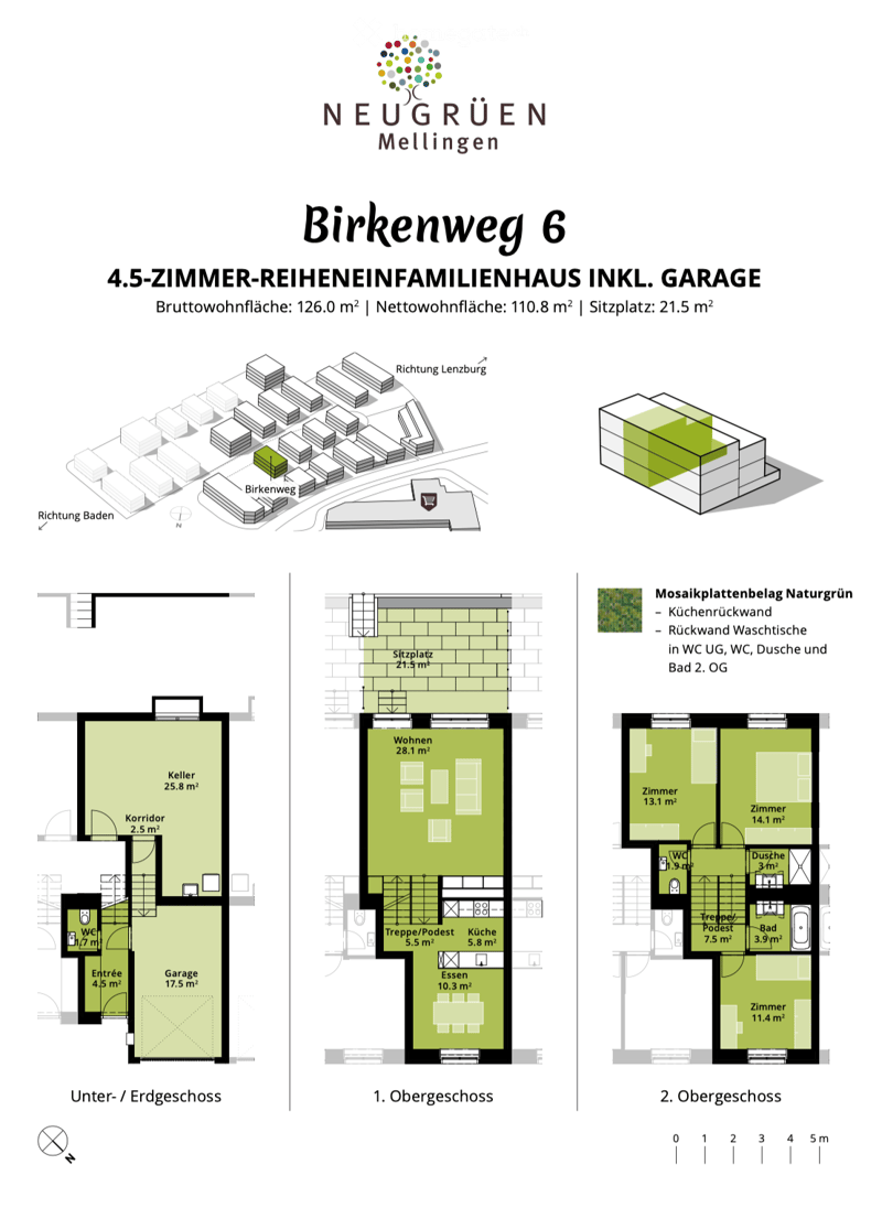 3-level house with garage, kitchen, living room, 4 bedrooms, 2 bathrooms, entrance, corridor, and storage