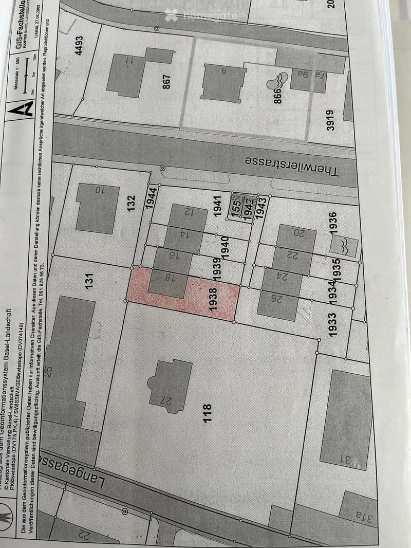 Floor plan showing multiple plots and buildings with numbered sections and years indicated.