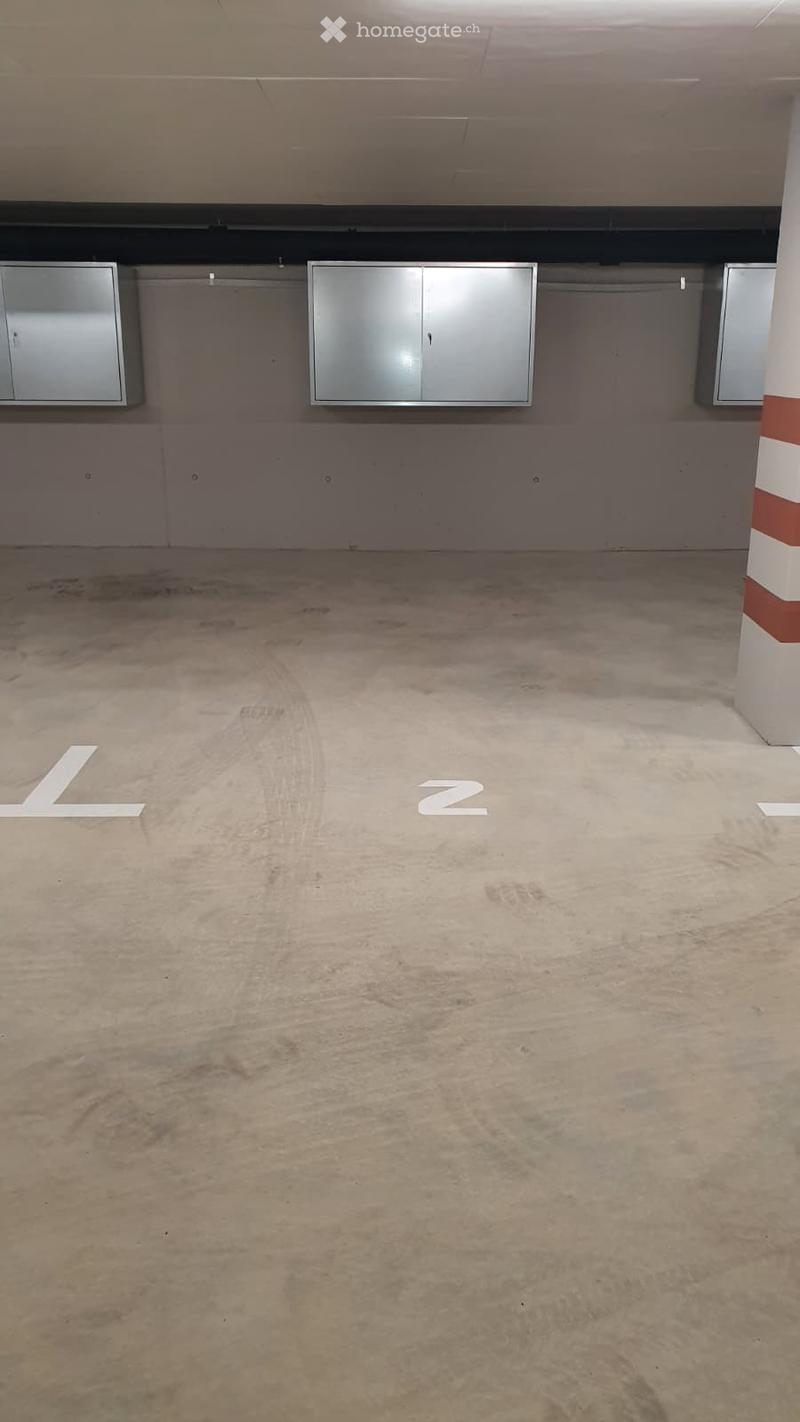 {"type": "Parking place", "objects": [], "description": "Empty underground parking space with concrete floor, marked parking spots, and metal storage cabinets on the wall.", "localized_descriptions": {"EN": "Empty underground parking space with concrete f