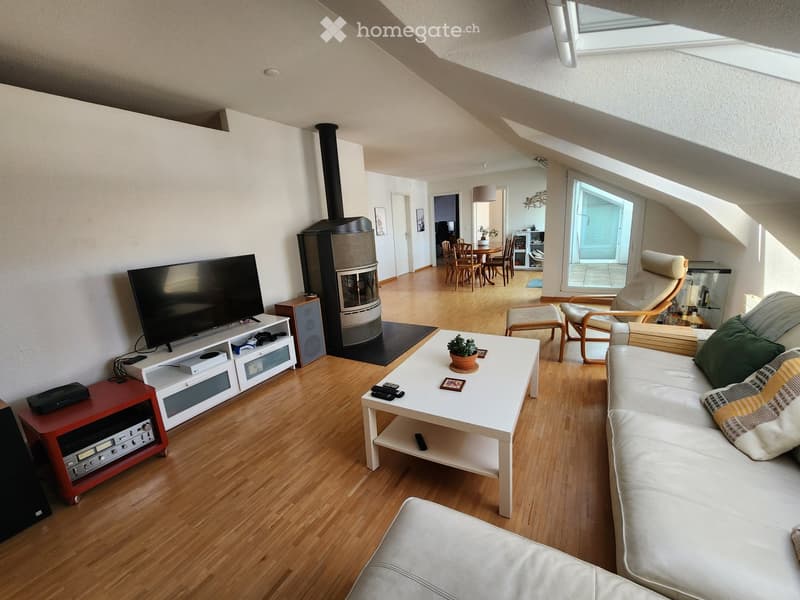 Ruhige, geräumige 3.5-Zimmer-Dachwohnung mit Balkon (4)