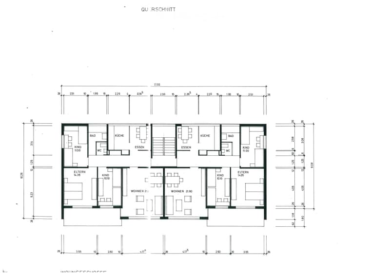 Floor plan showing a multi-room layout with labeled areas including kitchen, bathrooms, living spaces, and bedrooms.