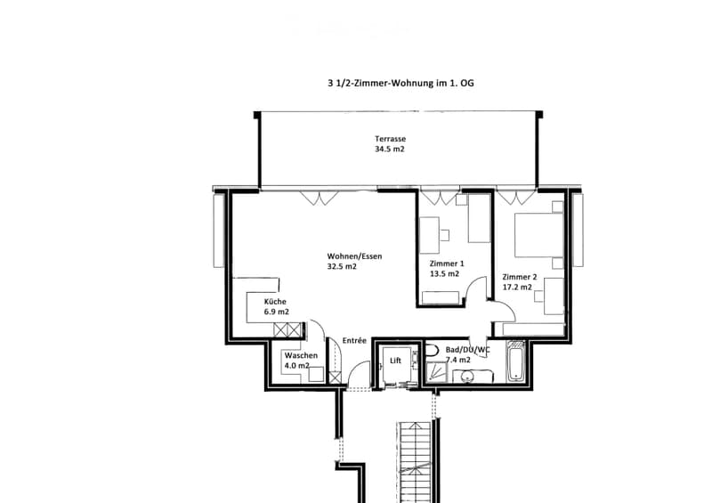 Exklusive moderne Wohnung mit Weitsicht und Terrasse mit 35 m2 (8)