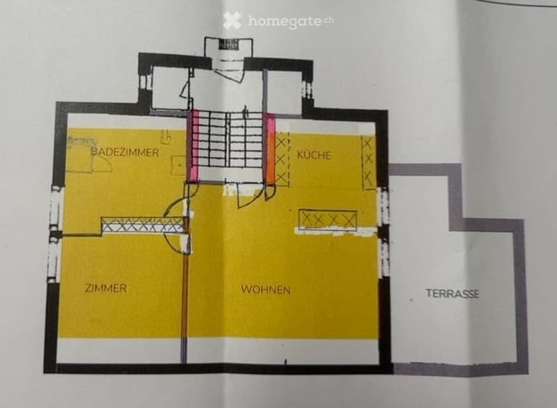 Living room, kitchen, 2 bedrooms, bathroom, terrace