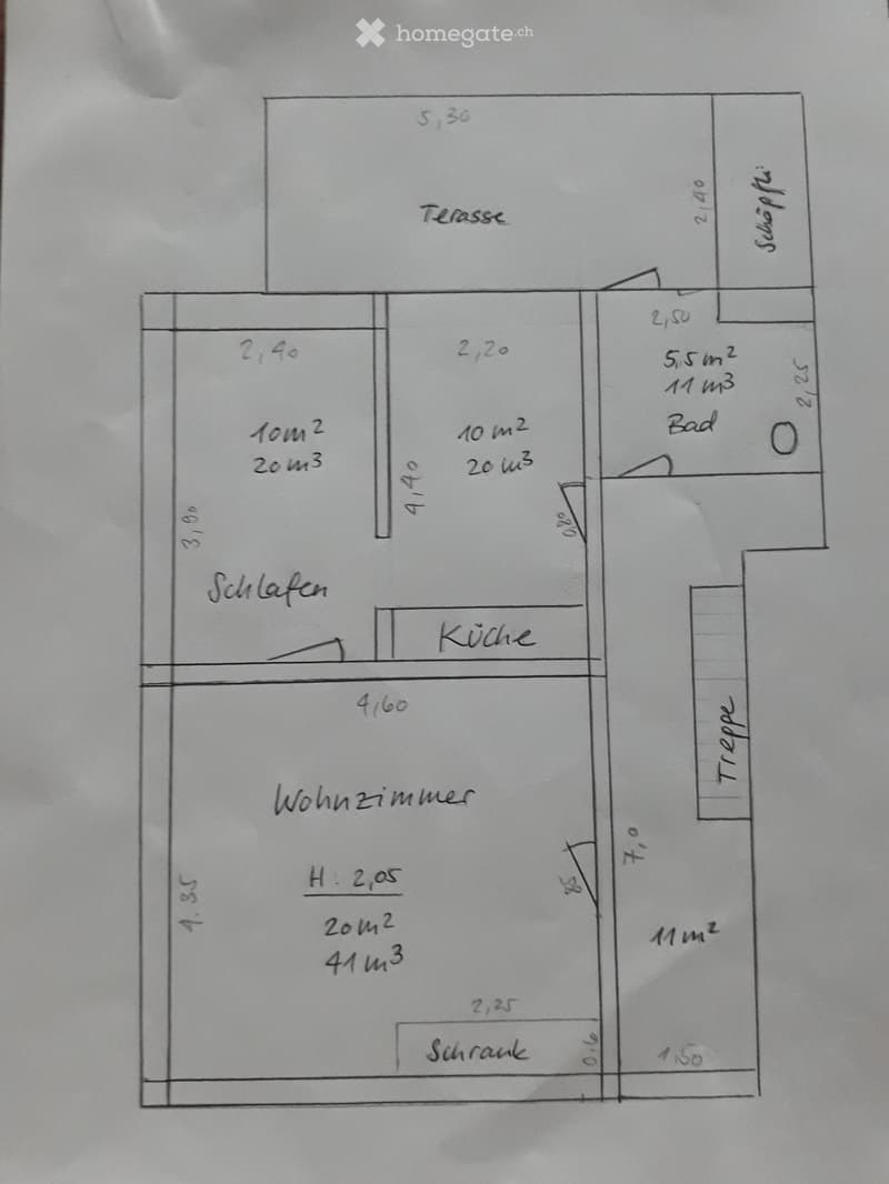Floor plan showing a living room, kitchen, bedroom, bathroom, hallway, and closet with dimensions and area measurements.