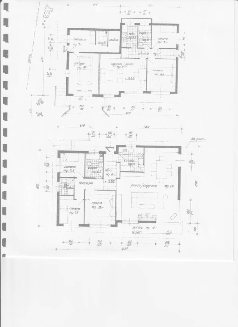 The image shows a floor plan with several rooms, including a living room, kitchen, bedrooms, and bathrooms. The plan also includes a garage and a patio/terrace area.