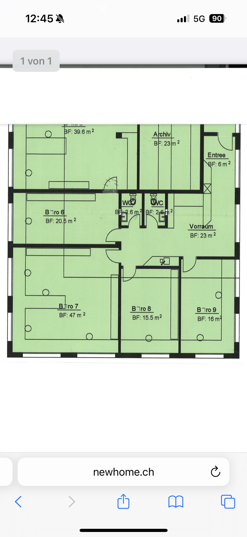 Floor plan showing multiple rooms including a living area, bedrooms, bathrooms, and an entrance area.