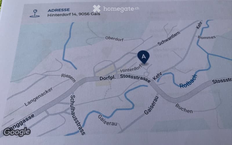 Map with specific address marked and nearby streets and landmarks shown.