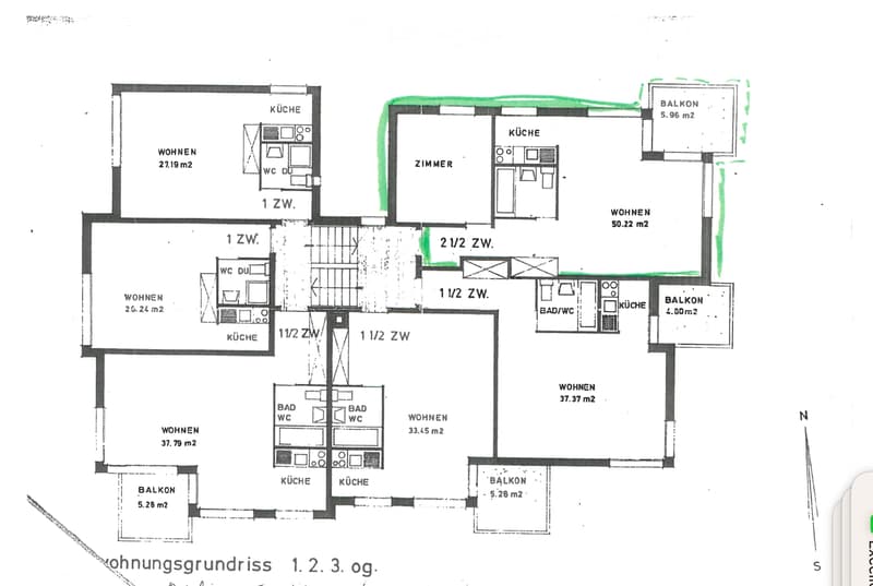Living room, Kitchen, 2 bedrooms, 2 bathrooms, balcony
