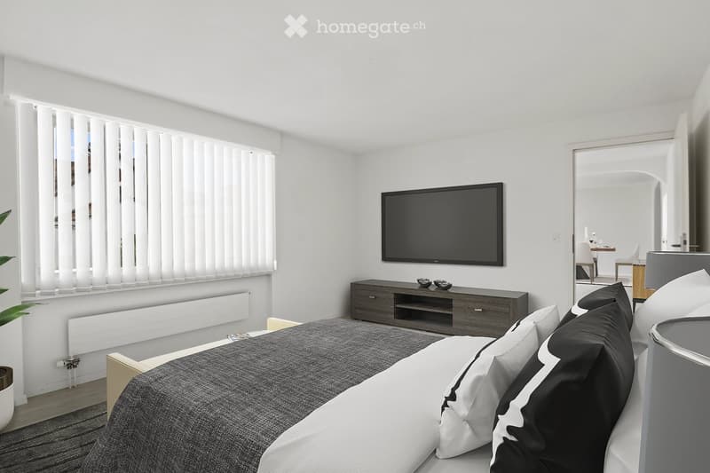 {"visible_features": [],    "type": "Room",    "description": "modern bedroom with a bed, TV, cabinet, and a window with blinds",    "localized_descriptions":        {        "EN": "modern bedroom with a bed, TV, cabinet, and a window with blinds",