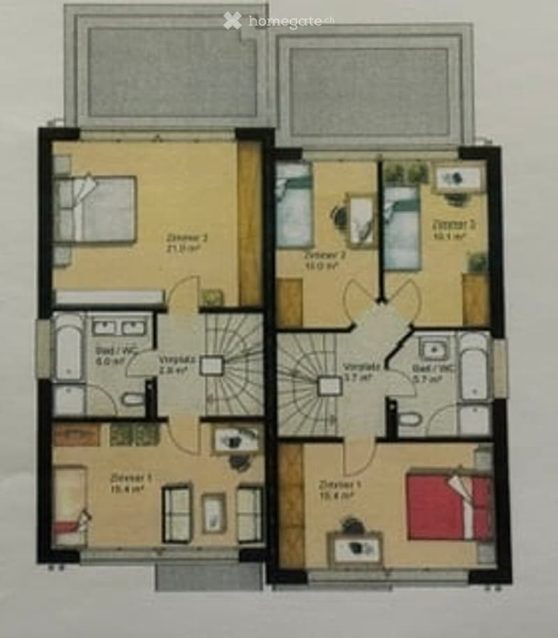 Floor plan of a multi-room apartment with labeled rooms including living room, dining room, bedrooms, bathrooms, and kitchen.