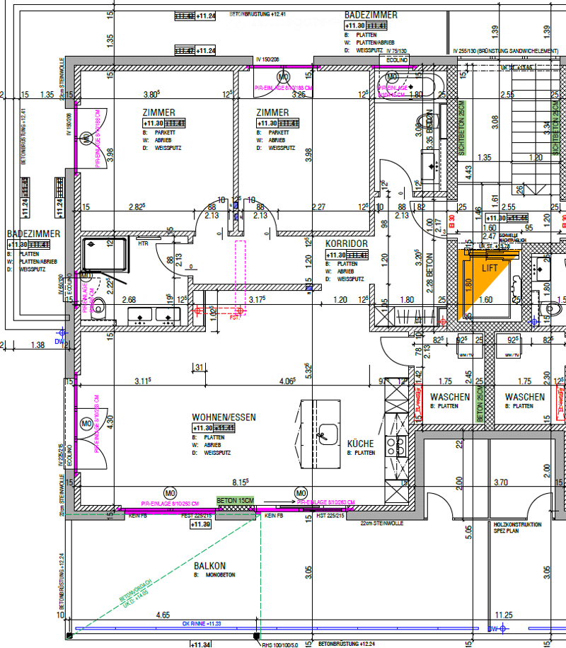 Living room, kitchen, 2 bedrooms, 2 bathrooms, balcony, washing room, storage room