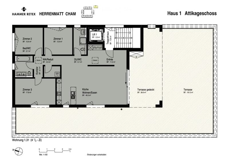 Living room, Kitchen, 3 bedrooms, 2 bathrooms, terrace