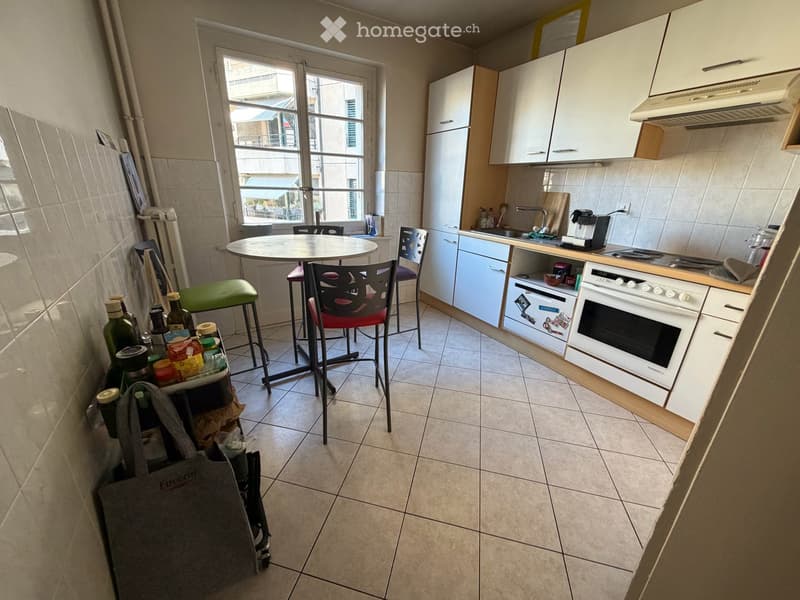 2 pièces à Genève : grande chambre, salon, cuisine équipée et salle de bain + Garage fermé (3)