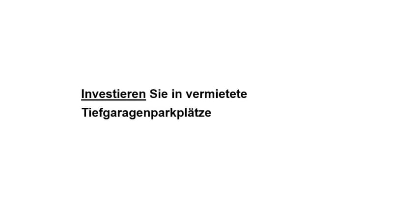 Investieren Sie in einen oder zwei vermietete Tiefgaragenparkplätze in Cazis (GR) (1)