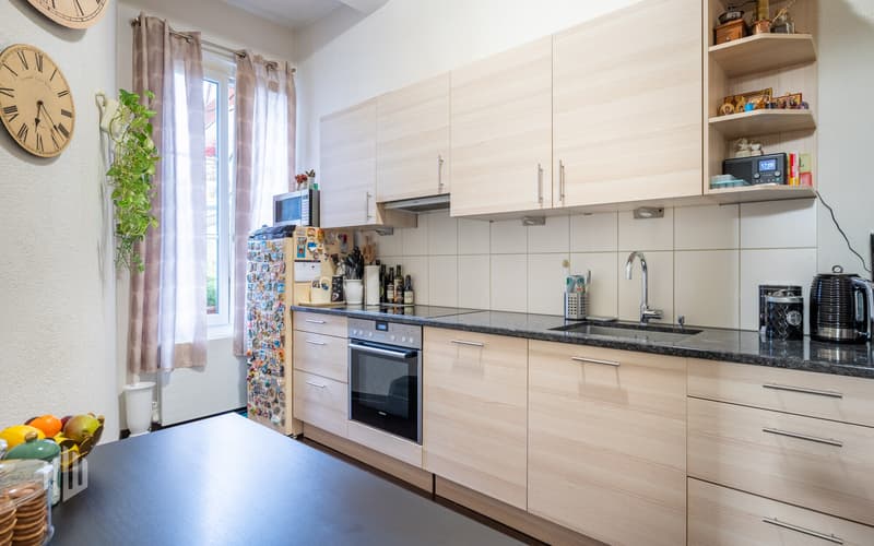 Wohnung im 1. Obergeschoss, Küche mit Essbereich