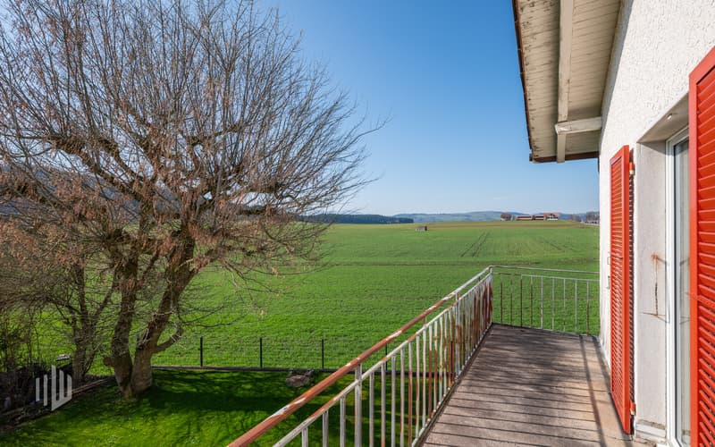 Balkon mit Blick ins Grüne
