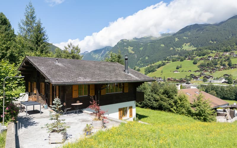 Terrasse, zugänglich durch die Küche