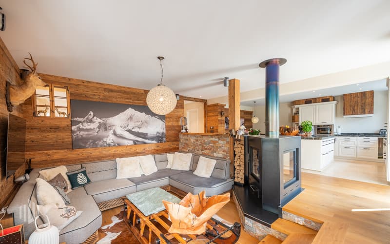 Leicht abgesenkte Wohnzimmer  ein architektonischer Blickfang