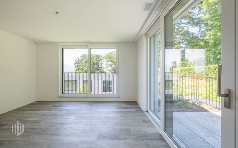 Schlafzimmer mit Zugang auf die Terrasse