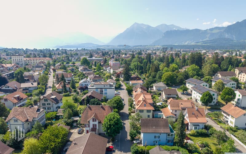 Blick über Thun zum Niesen
