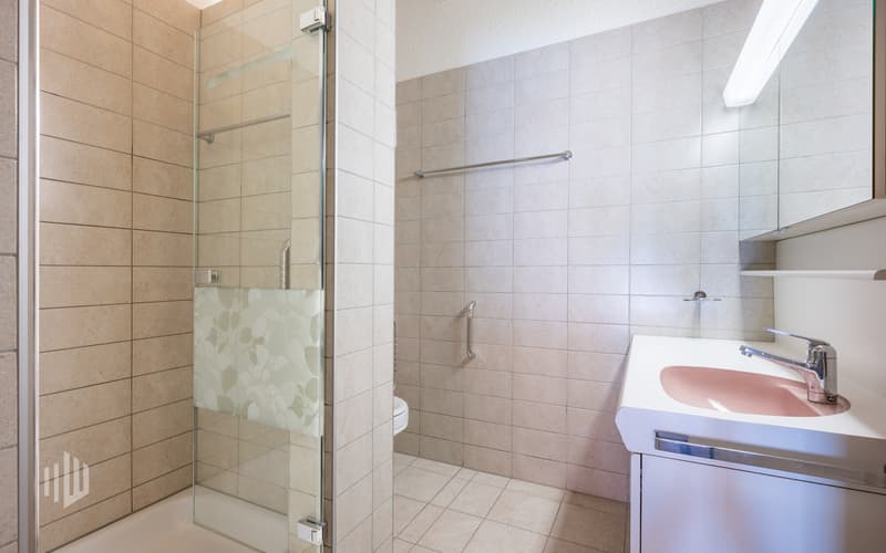 Erstes Bad mit Toilette und Dusche