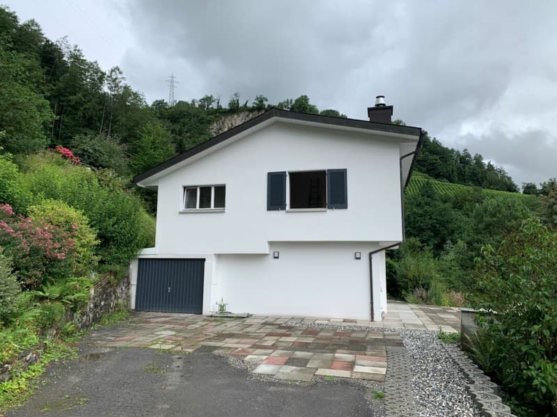 Charmantes 3.5 Zi.-Ferienhaus mit Bergsicht & Garten - nah am Golfplatz (1)