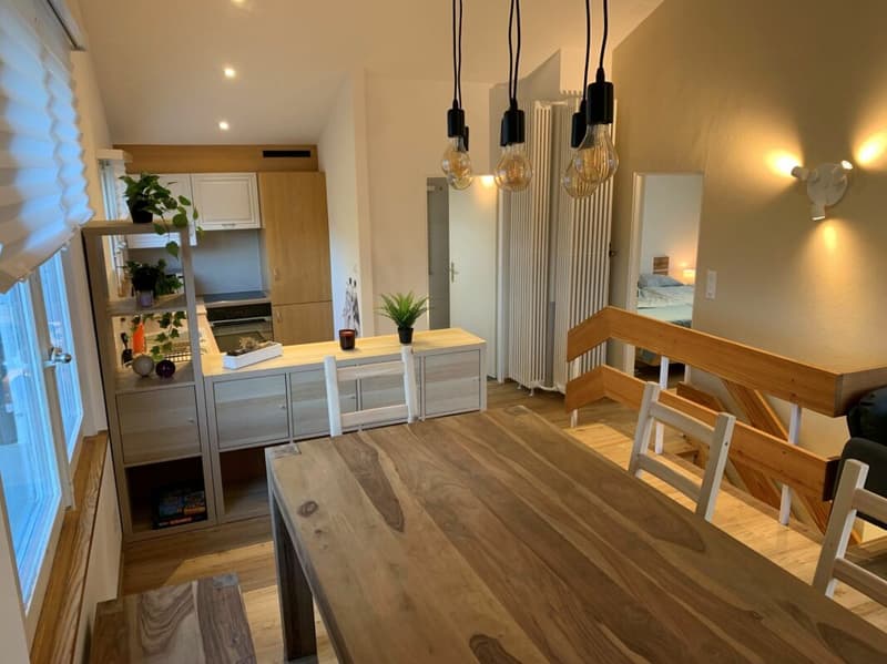 Charmantes 3.5 Zi.-Ferienhaus mit Bergsicht & Garten - nah am Golfplatz (4)