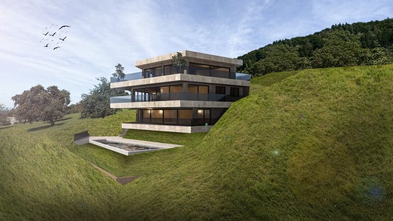 Bauland für Luxusvilla an sensationeller Aussichtslage mit Berg und Seesicht (4)