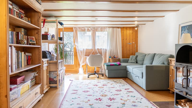 Charming apartment in a rustic Valais house above Visp (4)