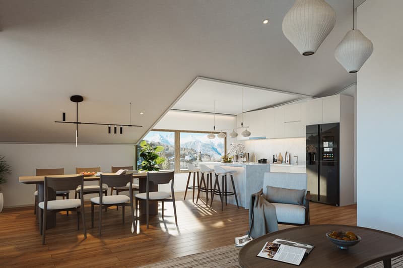 New construction HASOL in the center of Bürchen with primary and secondary residences (9)