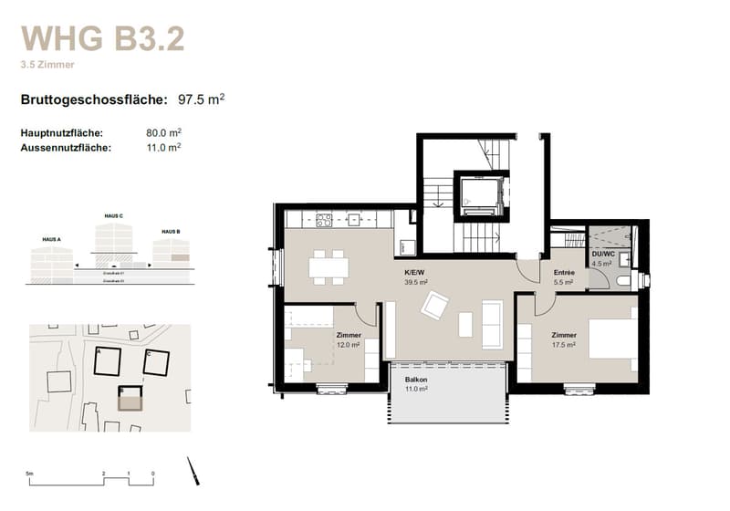 3.5-Zimmerwohnung zur Miete (Erstbezug): Neubau Hasol im Zentrum von B (11)