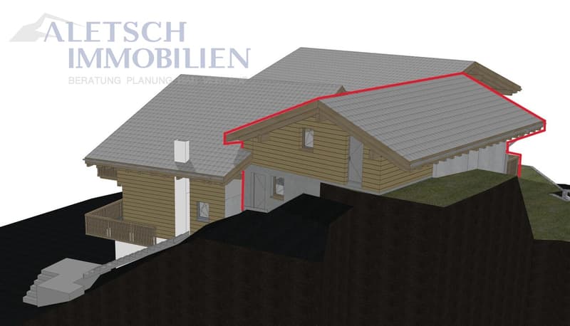 Häuschenfeeling mitten im Dorf - 3.5-Zimmer-Duplex-Wohnung, Fiesch (2)