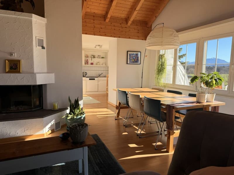 grosszügige 3.5 Zimmer-Dachwohnung an idyllischer Lage im Grünen (3)