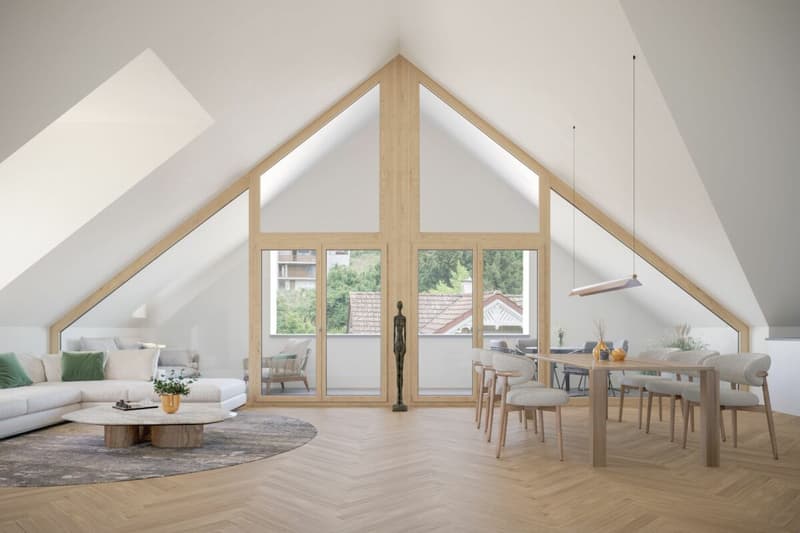 Charmante 2 ½-Zimmer-Dachwohnung an idyllischer, ruhiger Wohnlage in Buchs (2)