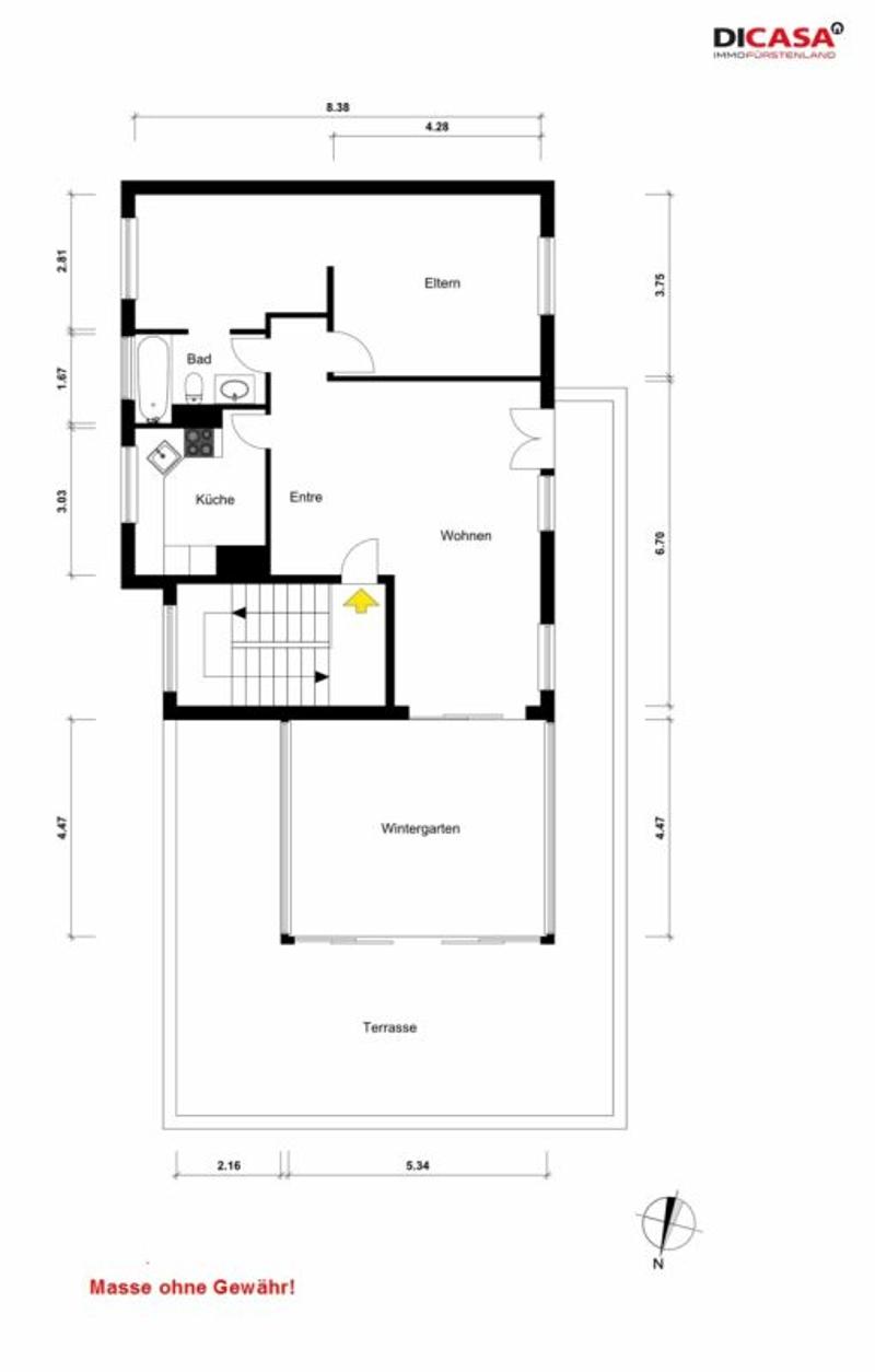 2D-Grundriss - Masse ohne Gewähr!