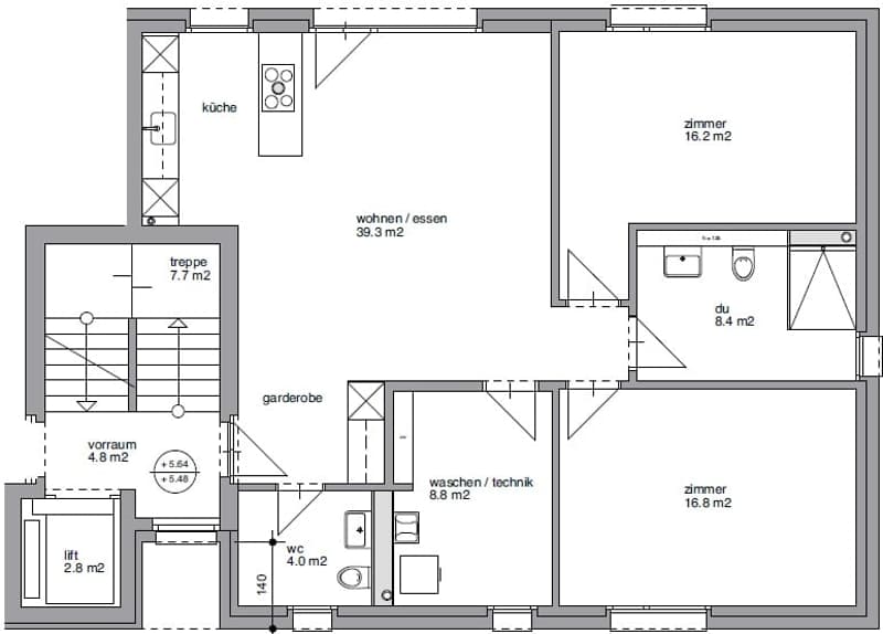 ERSTVERMIETUNG - 3.5-Zimmer-Wohnung im 2. OG mit Balkon und Garage in ruhiger Lage (15)