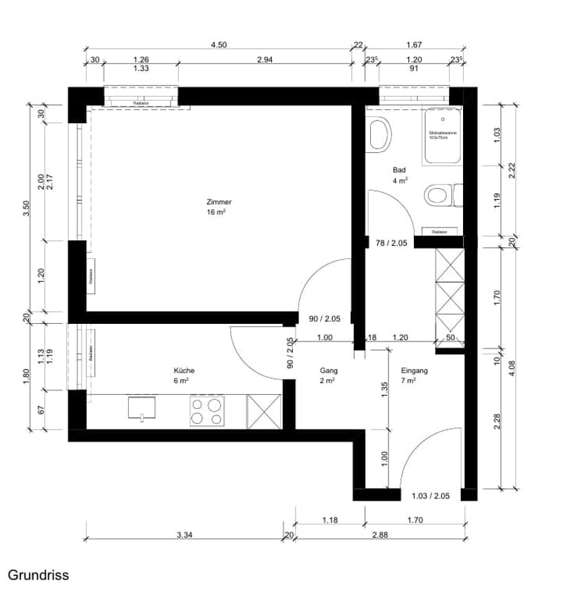 Renovierte 1.5-Zimmer-Wohnung mit Sitzplatz und Parkplatz in Zürich Seebach (9)