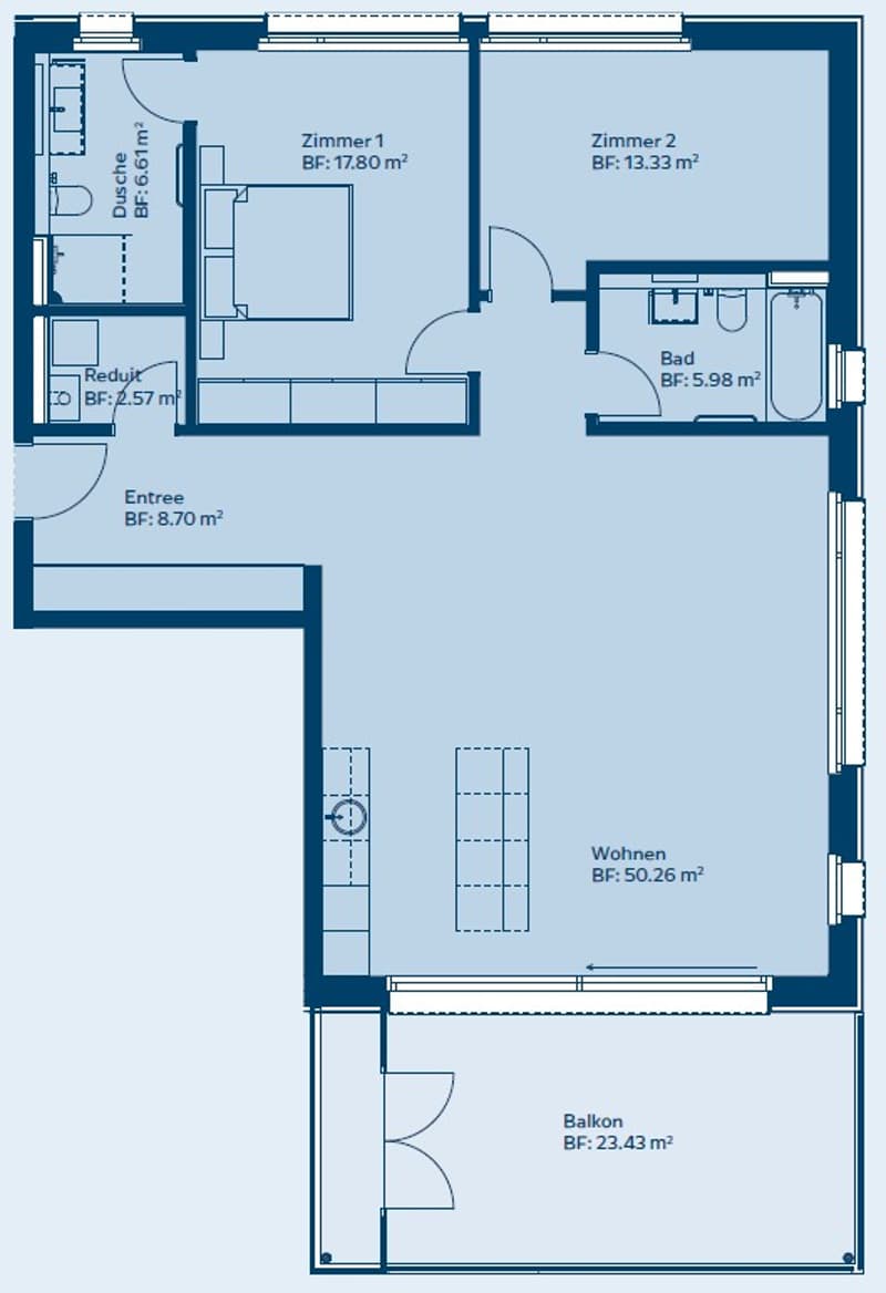 Moderne 3.5-Zimmer-Neubauwohnung an zentraler Lage in Beinwil am See (7)