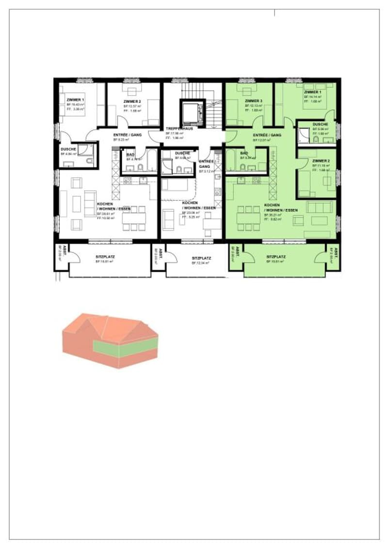 Helle, ruhige 4.5 Zi.-Wohnung mit mit grosszügigem Sitzplatz (13)