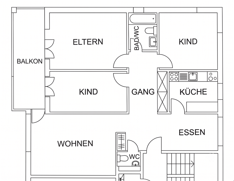 Ruhige 4.5-Zimmer-Wohnung im Zentrum (24)