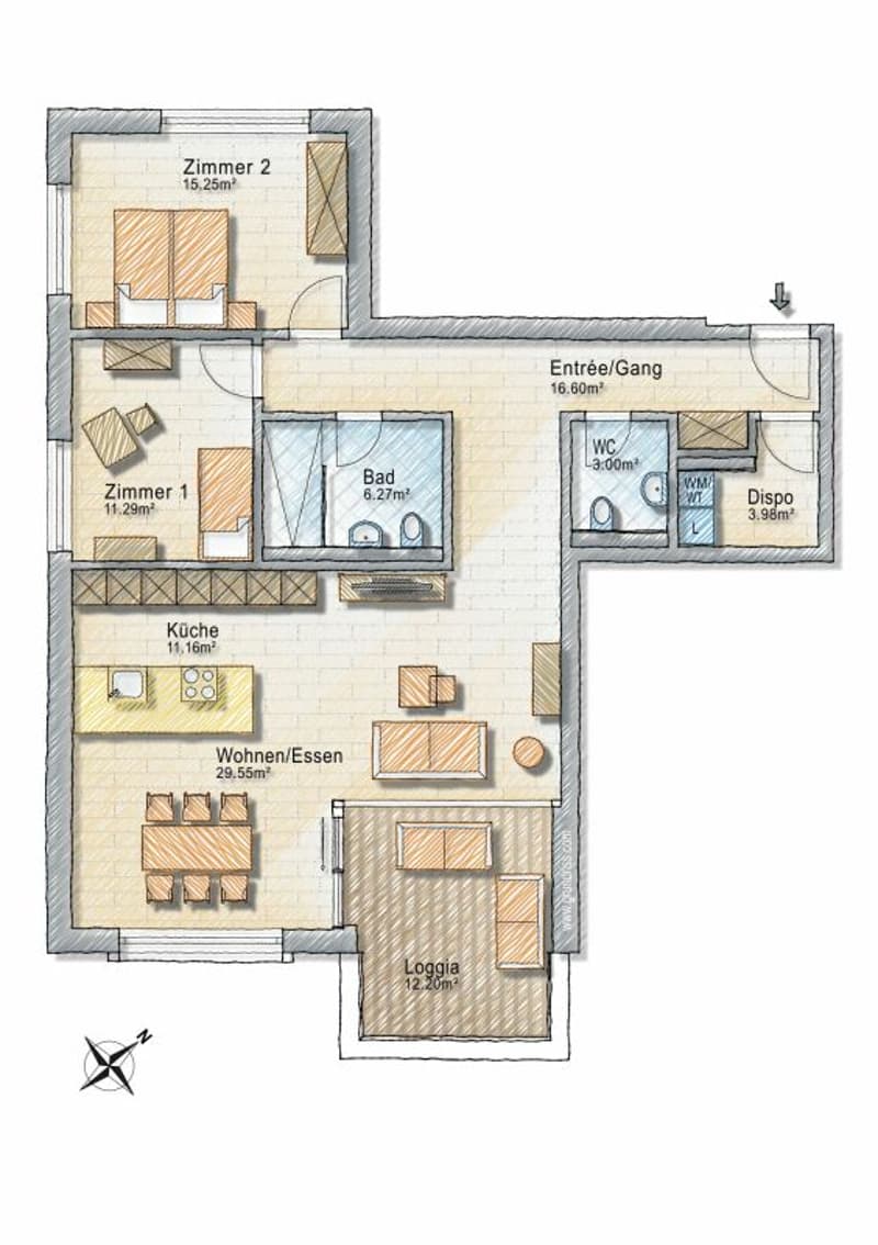 Modern, möbliert und zentral - 3.5-Zimmer-Wohnung in Rotmonten (10)