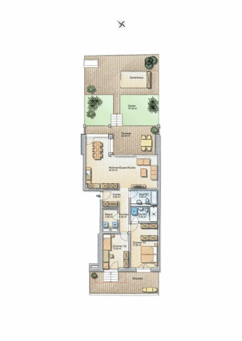 Modernes Wohnen mit Gartenparadies: Hochwertige 3.5-Zimmer Neubauwohnung im Minergie-zertifizierten Mehrfamilienhaus direkt angrenzend an die Landwirtschaftszone (10)