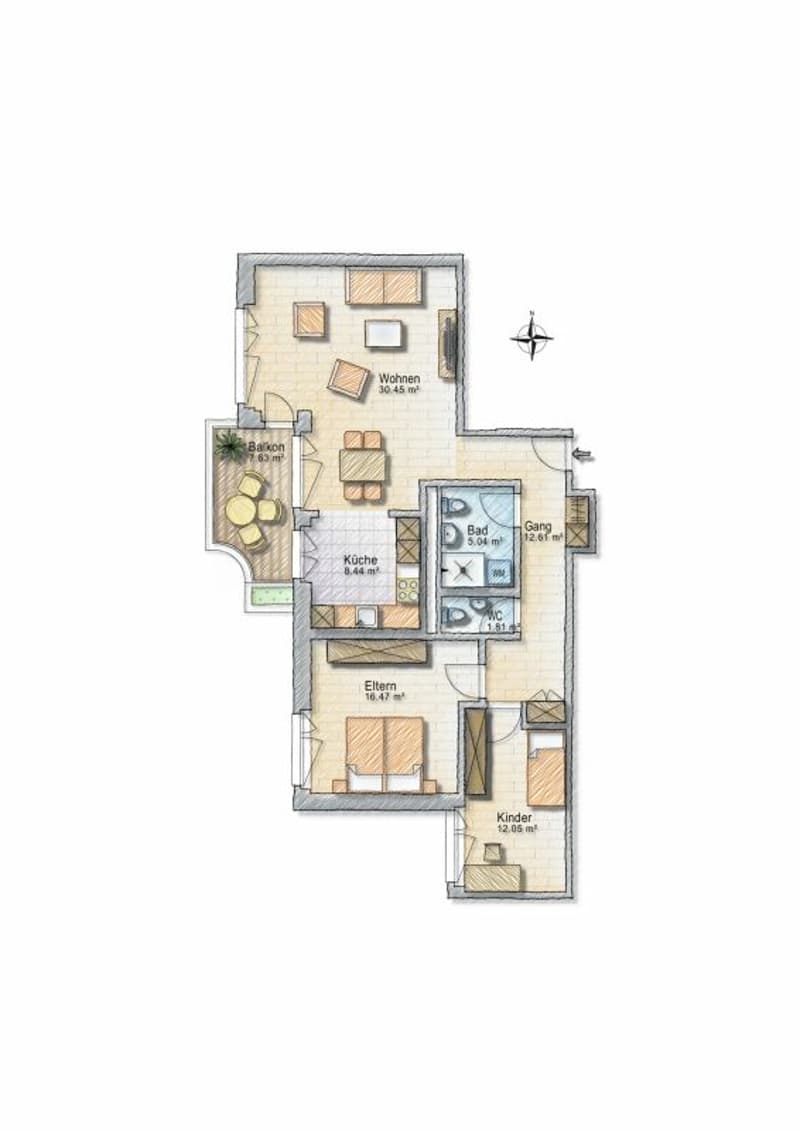 Moderne Wohnung mit Seesicht über den Dächern von Rorschacherberg (9)