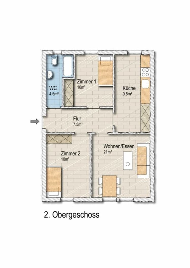 Helle 3.5-Zimmer Wohnung im 2. OG am Stadtrand von St.Gallen (11)