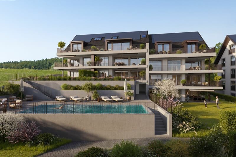 Neubau DORFRESORT - 3.5-Zi. Gartenwohnung mit Poolzugang (1)